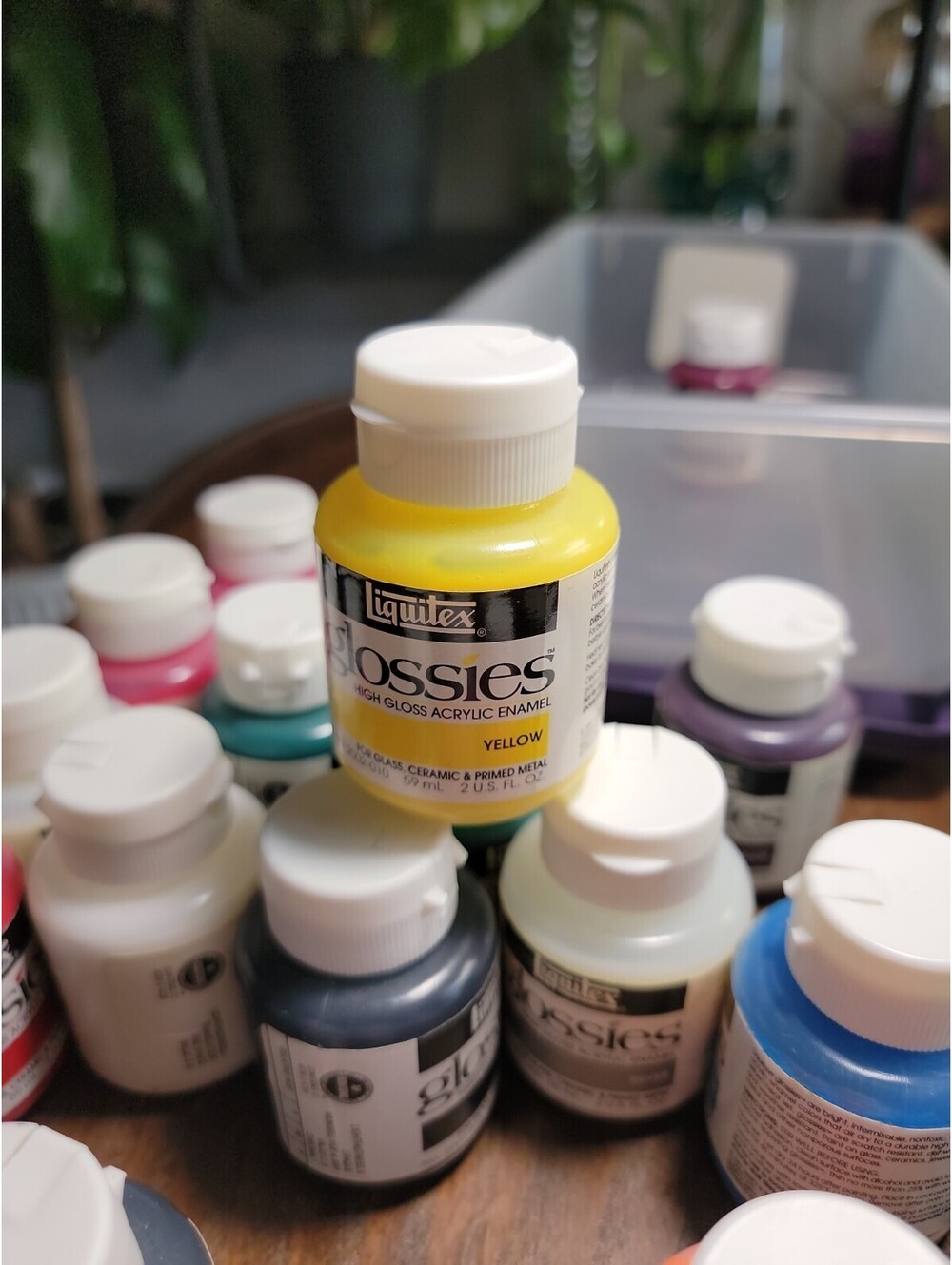 Discontinued Liquitex Yellow Glossies Paint 2-oz jar - High Gloss Enamel